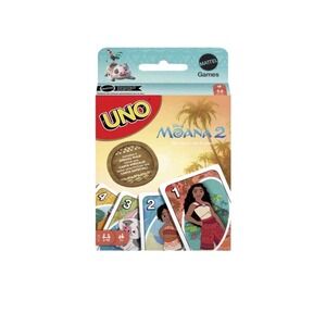 Mattel Games UNO Disney Moana 2 Card Game  Special Rule Kids Family Game